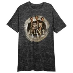 Supernatural Series "Join The Hunt" Women's Heather Gray Short Sleeve Crew Neck Sleep Shirt -Mizuno Shop GUEST eec1ad87 5098 45e3 88b7 865e30f22491