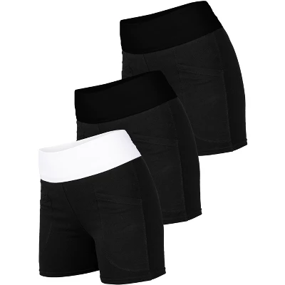Blis 3 Pack Shorts For Women Foldover Biker Shorts For Women High Waisted Workout Yoga Shorts Booty Shorts For Women 7 Blis 3 Pack Shorts For Women Foldover Biker Shorts For Women High Waisted Workout Yoga Shorts Booty Shorts For Women - Image 5