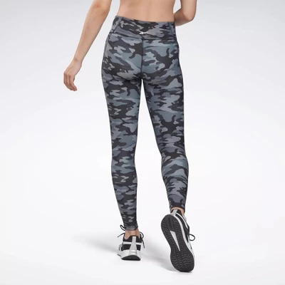 Reebok Lux Bold Camo Print Tights Womens Athletic Leggings 4 Reebok Lux Bold Camo Print Tights Womens Athletic Leggings - Image 2