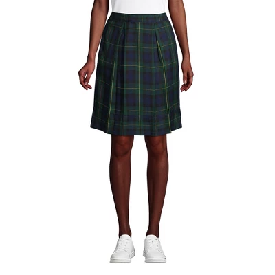 Lands' End School Uniform Women's Plaid Pleated Skort Top Of Knee 3 Lands' End School Uniform Women's Plaid Pleated Skort Top Of Knee