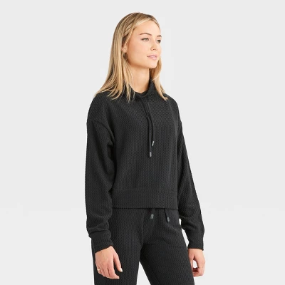 Wander By Hottotties Women's Diane Zig Zag Mock Neck Athletic Top - Black 3 Wander By Hottotties Women's Diane Zig Zag Mock Neck Athletic Top - Black