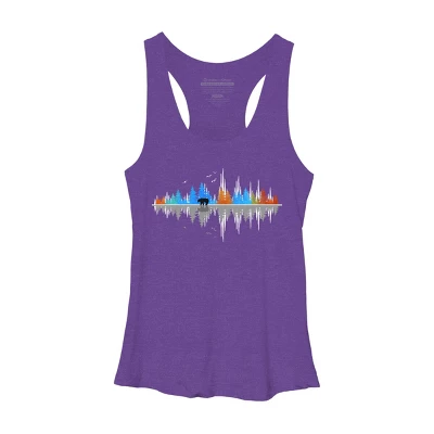 Women's Design By Humans Sounds Of Nature Color Tree Notes By NomAdartStudio Racerback Tank Top 4 Women's Design By Humans Sounds Of Nature Color Tree Notes By NomAdartStudio Racerback Tank Top - Image 2